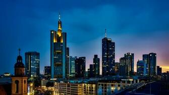 Frankfurt Germany Panorama City Urban Skyline Wallpaper And