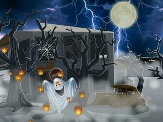 Re S Of Ware Pumpkin Ghost House Clock Live Wallpaper