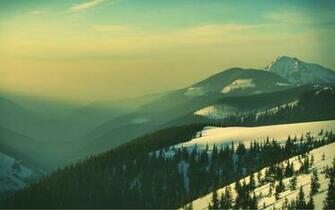 Winter Mountains Cool Wallpaper