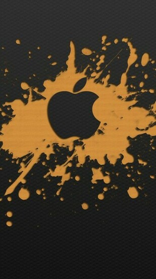 Black Graffiti Apple Logo iPhone Wallpaper Background