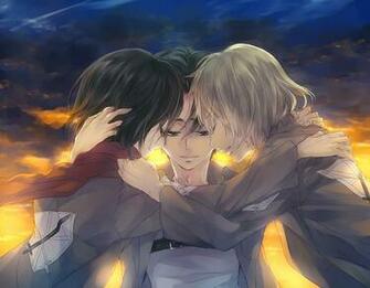Attack On Titan Shingeki No Kyojin Mikasa Ackerman Eren Jaeger Armin