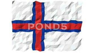 Flag Of Faroe Islands 3d Wallpaper Animation Footage