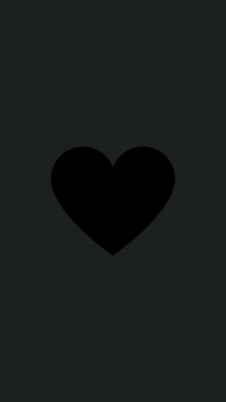 Simple Black Aesthetic Heart Wallpaper