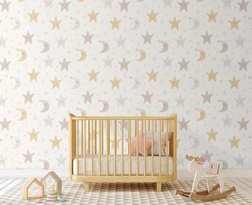 Amazon Night Sky Nursery Wallpaper With Stars And Moon Self