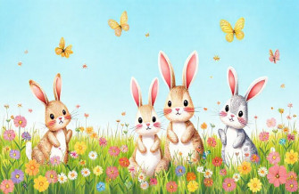 Cute Bunnies Wallpaper