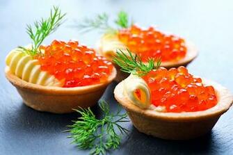 Wallpaper Caviar Food Three Baking Seafoods