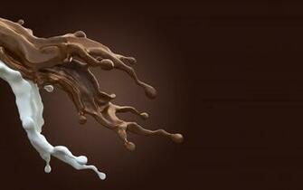 Artistic Wallpaper Splash And Mix White Dark Chocolate