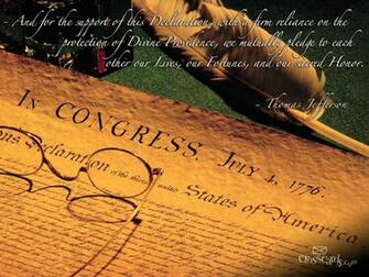 July Declaration Desktop Calendar Wallpaper