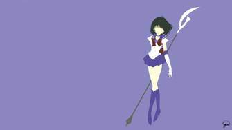 Sailor Saturn Moon Minimalist Wallpaper By Greenmapple17 On