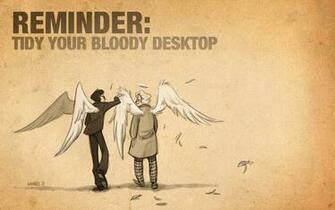 Good Omens Tidy Your Desktop By AnImages