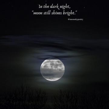 Moon Poetry Dark Night Wallpaper Quotes The Darkest