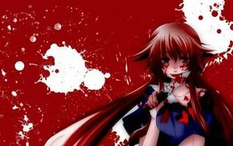 Yuno Gasai Knife Blood Smiling HD Wallpaper