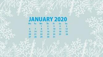 January Calendar Wallpaper Top