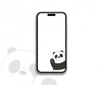 We Bare Bears Panda White Wallpaper