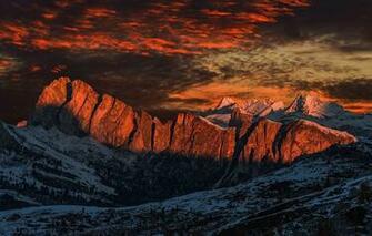 Wallpaper Light Clouds Sky Fire Glow Snow Sunrise Morning