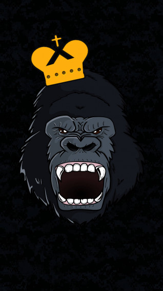 Yellow Crowned Gorilla iPhone Kek26s8ceesijalc Wallpaper