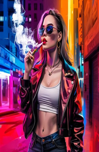 Girl Smoking Wallpaper