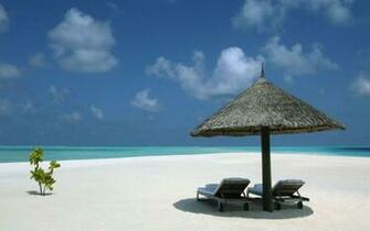 Tropical Paradise Island Atoll White Sand Beach Hq Wallpaper