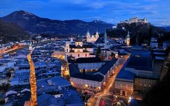 Salzburg Night UHD Pink Wallpaper