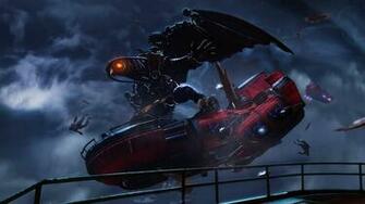 Sci Fi Fantasy Large Bird Flying On Ship 4k Wallpaper