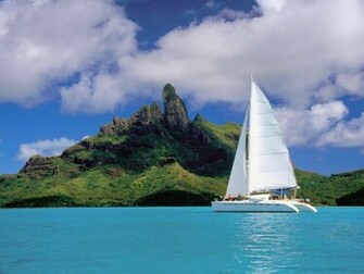 Sailing Boats Wallpaper Sailboat In Bora