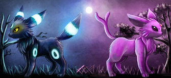 Umbreon And Espeon By Deruuyo