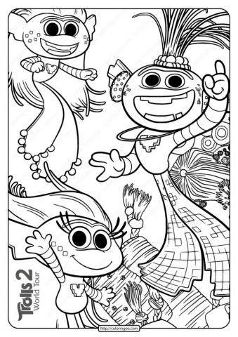 Printable Trolls King Trollex Coloring