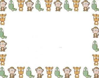 Jungle Safari Baby Border Wallpaper