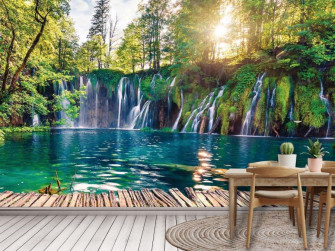 Tropical Waterfall Wallpaper About Murals