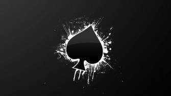 Ace Card Broken Black Art Desktop Wallpaper