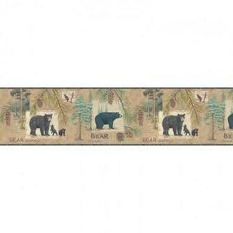Lake Forest Lodge Bear Border Hunting Wildlife Decor