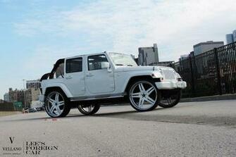 Jeep Wrangler White Vellano Wheels Tuning Cars Wallpaper Background