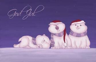 Christmas Polar Bear Wallpaper Card Bears