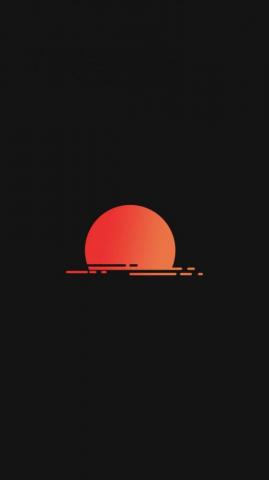 Black Background Minimalism Sunset Portrait Display Wallpaper