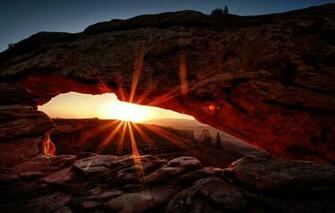 Wallpaper The Sun Rays Sunset Mountains Stones Rocks Valley