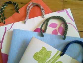 Carriers Made From Wallpaper Samples Arts And Crafts