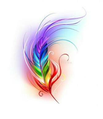 Rainbow Feather On White Stock Vector Illustration Of