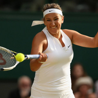 Victoria Azarenka In Action On The Tennis Court Wallpaper