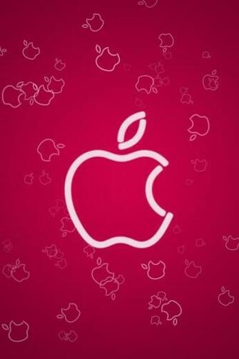 iPhone 4s HD Cute Pink Apple Wallpaper Background