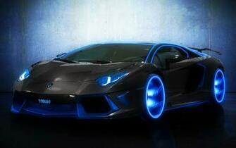 Lamborghini Aventador Movies Tron Manipulation Cg Digital Art Neon