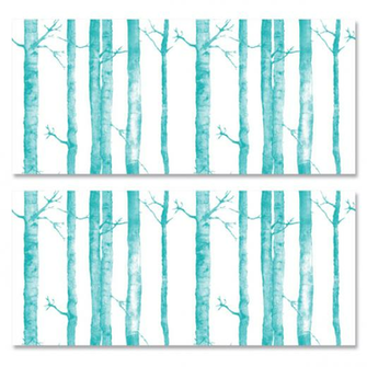 Aspen Tree Wall Tiles Turquoise Wallpaper Rugs Textiles