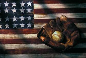 Folk Art American Flag And Baseball Mitt Photograph By Garry Gay