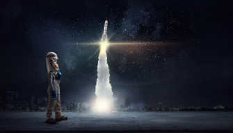 Rocket In Space HD Wallpaper