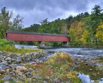 West Cornwall Covered Bridge Wallpaper Kicking Designs