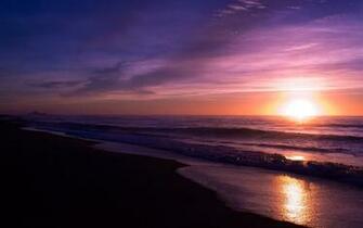 Purple And Pink Sunset Wallpaper