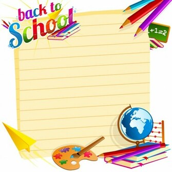 School Background Set Vector Background