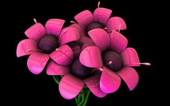 Light Pink Glass Flowers Wallpaper