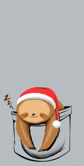 Christmas Wallpaper Sloth Cute