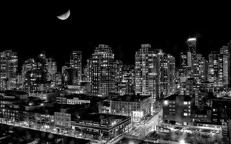 City Streets Black And White Wallpaper