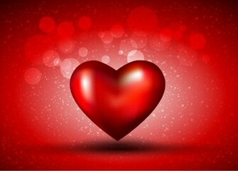 Name Red Heart On Bokeh Background Vector Graphic